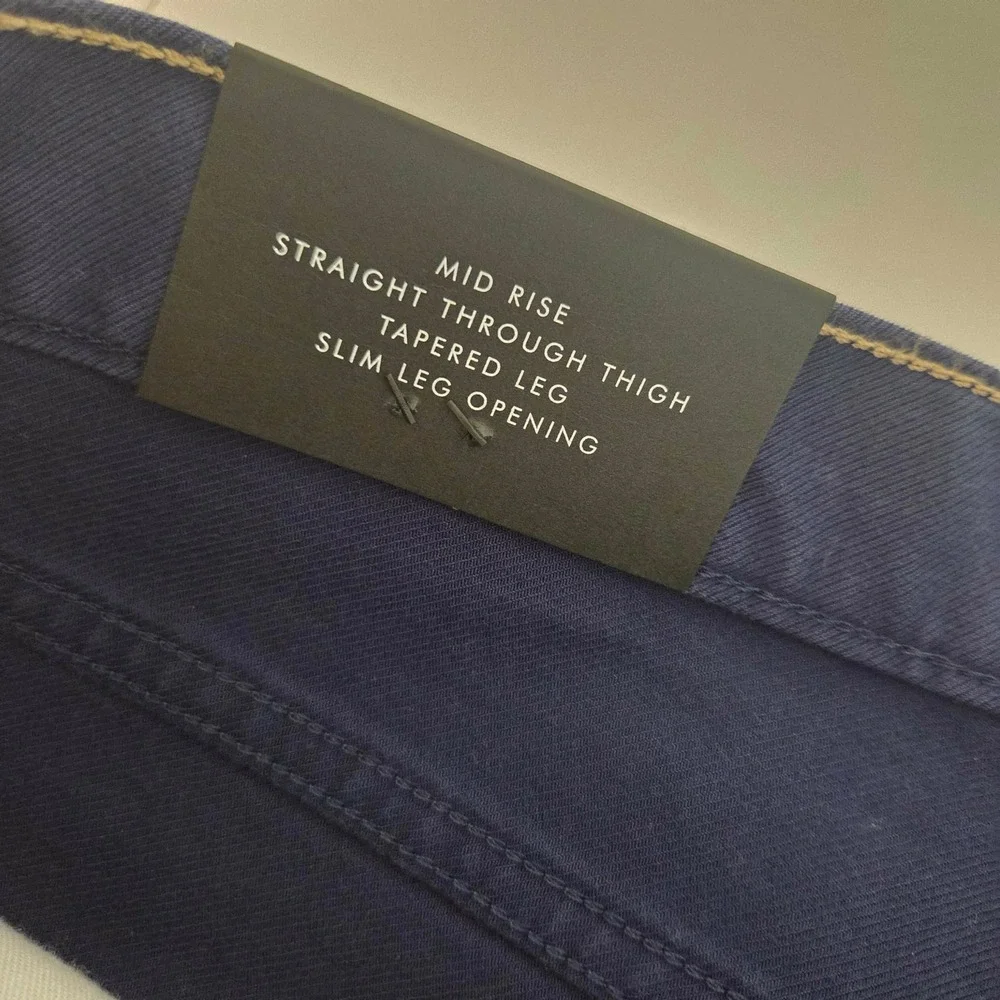Banana Republic Traveler Pants Mens 36x32 Navy Blue Athletic Tapered Fit Chino